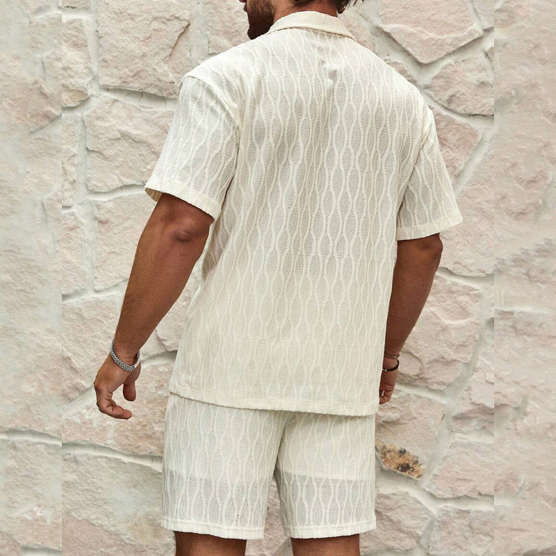 Men's Two Piece Set – Summer Shirt & Shorts | Breathable Casual