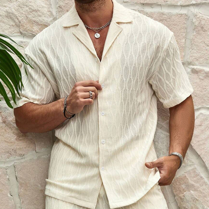 Men's Two Piece Set – Summer Shirt & Shorts | Breathable Casual