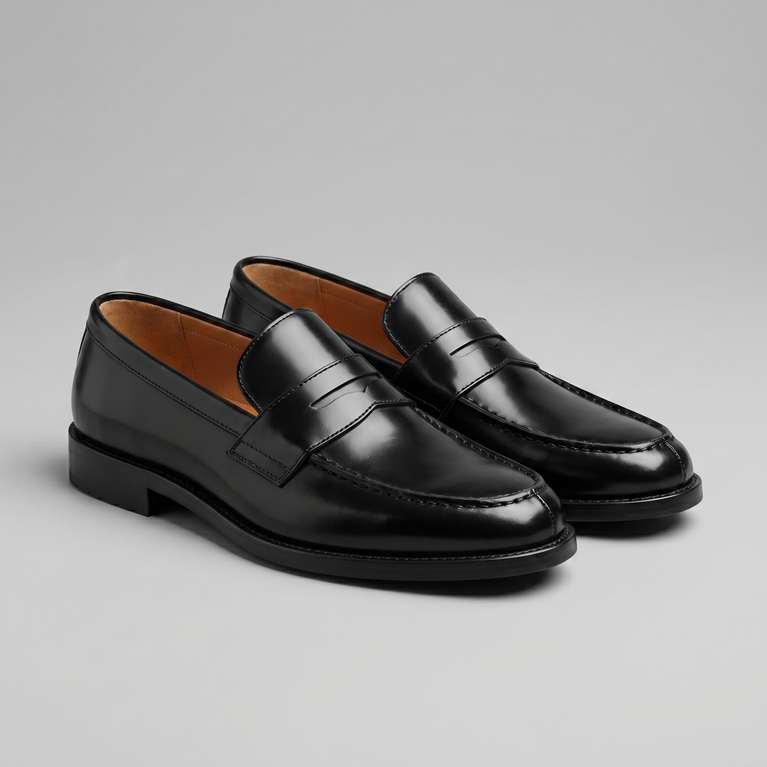 Penny Loafers Men – Slip-On Leather-Look Dress Shoe