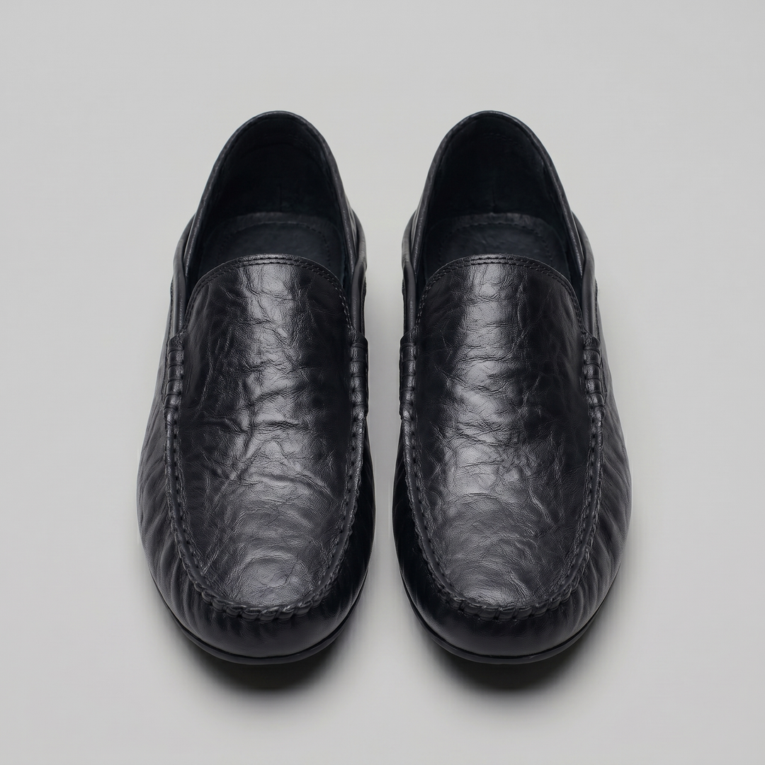 Men's Loafer – Leather Travel Shoe with Fold-Down Heel