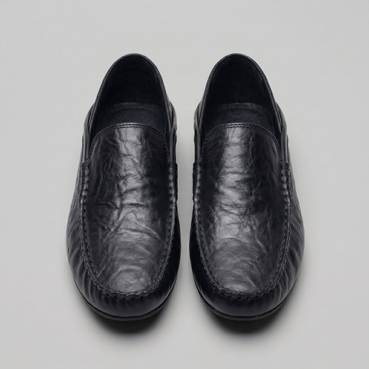 Men's Loafer – Leather Travel Shoe with Fold-Down Heel