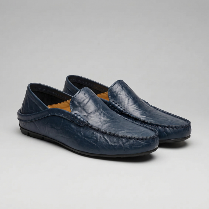 Men's Loafer – Leather Travel Shoe with Fold-Down Heel