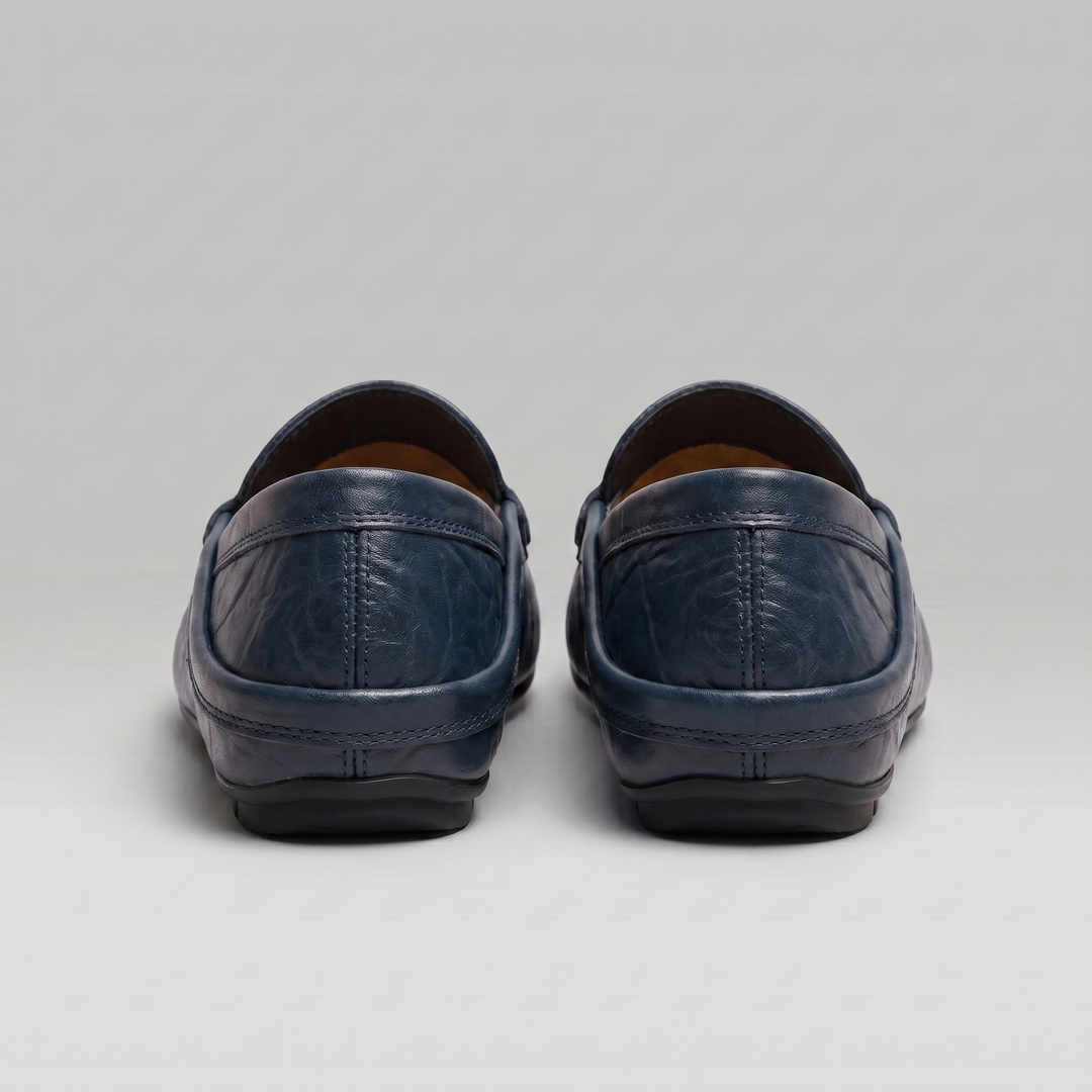 Men's Loafer – Leather Travel Shoe with Fold-Down Heel