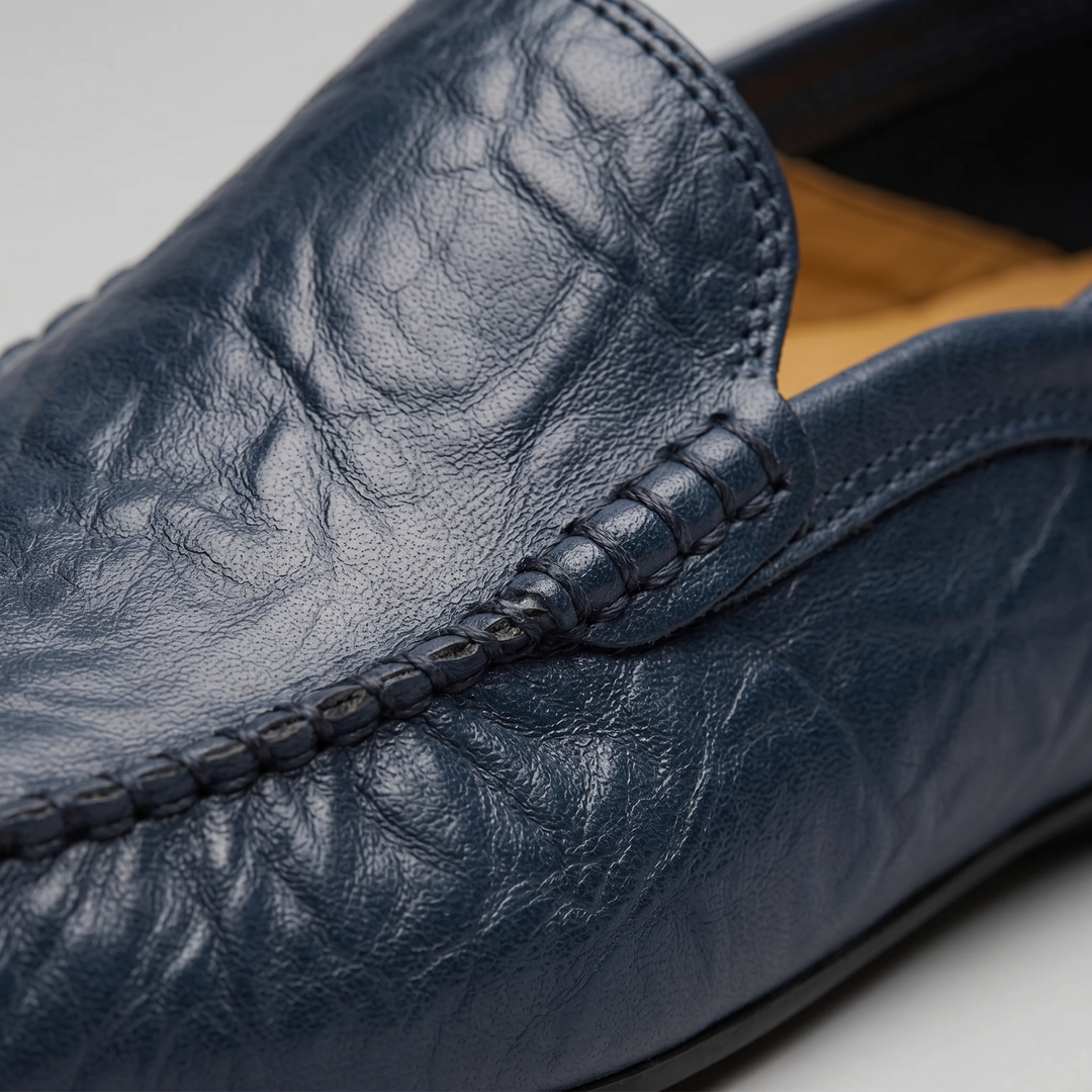 Men's Loafer – Leather Travel Shoe with Fold-Down Heel