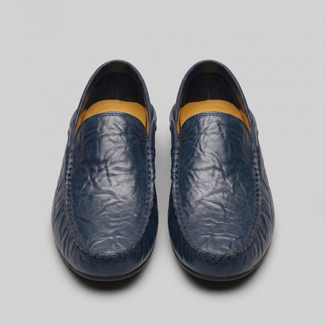 Men's Loafer – Leather Travel Shoe with Fold-Down Heel