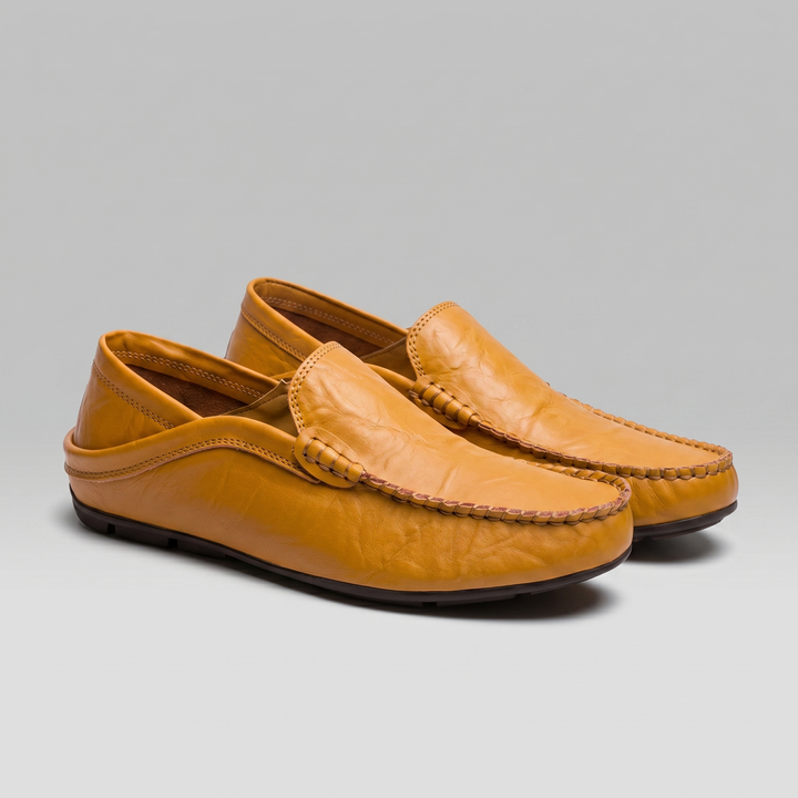 Men's Loafer – Leather Travel Shoe with Fold-Down Heel