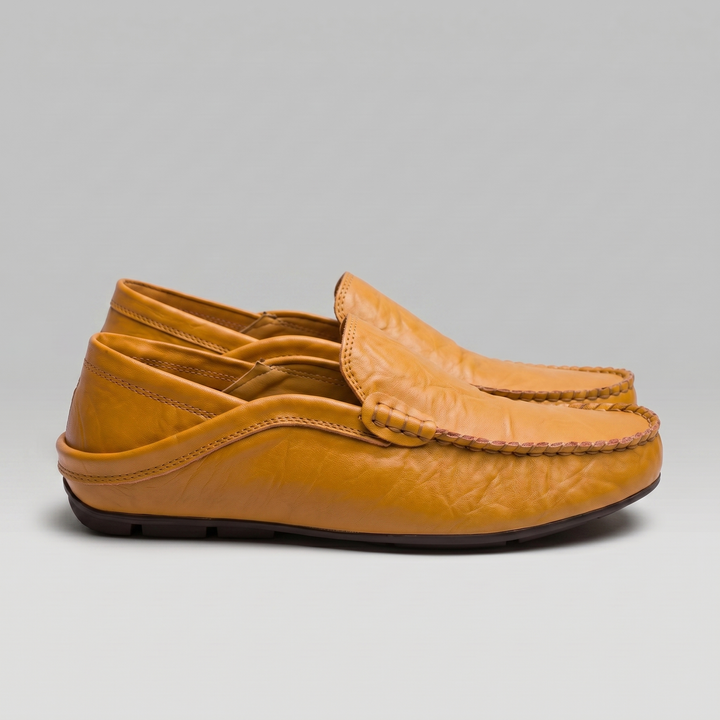 Men's Loafer – Leather Travel Shoe with Fold-Down Heel