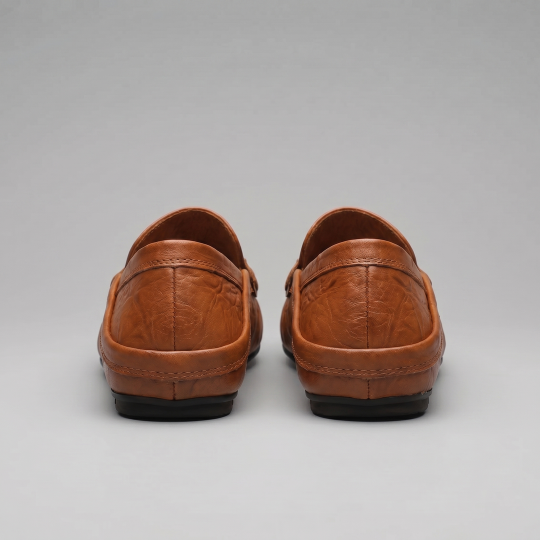 Men's Loafer – Leather Travel Shoe with Fold-Down Heel
