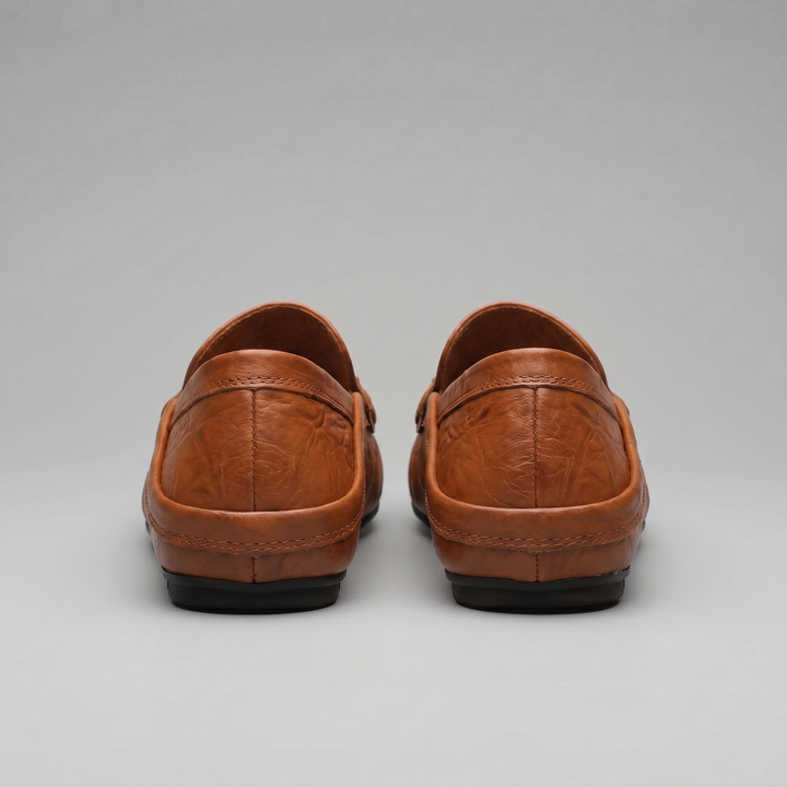 Men's Loafer – Leather Travel Shoe with Fold-Down Heel
