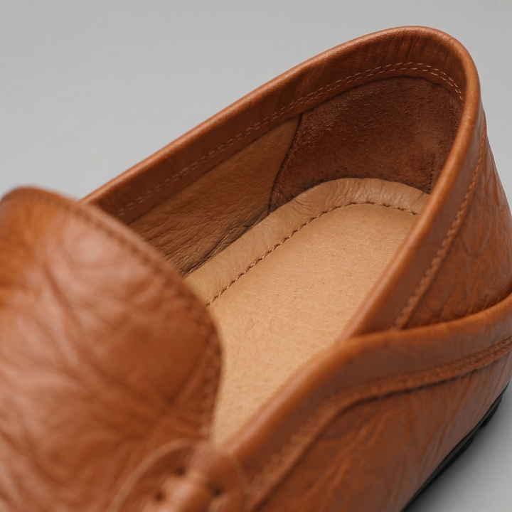 Men's Loafer – Leather Travel Shoe with Fold-Down Heel