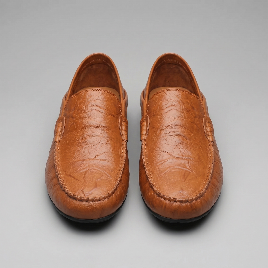 Men's Loafer – Leather Travel Shoe with Fold-Down Heel