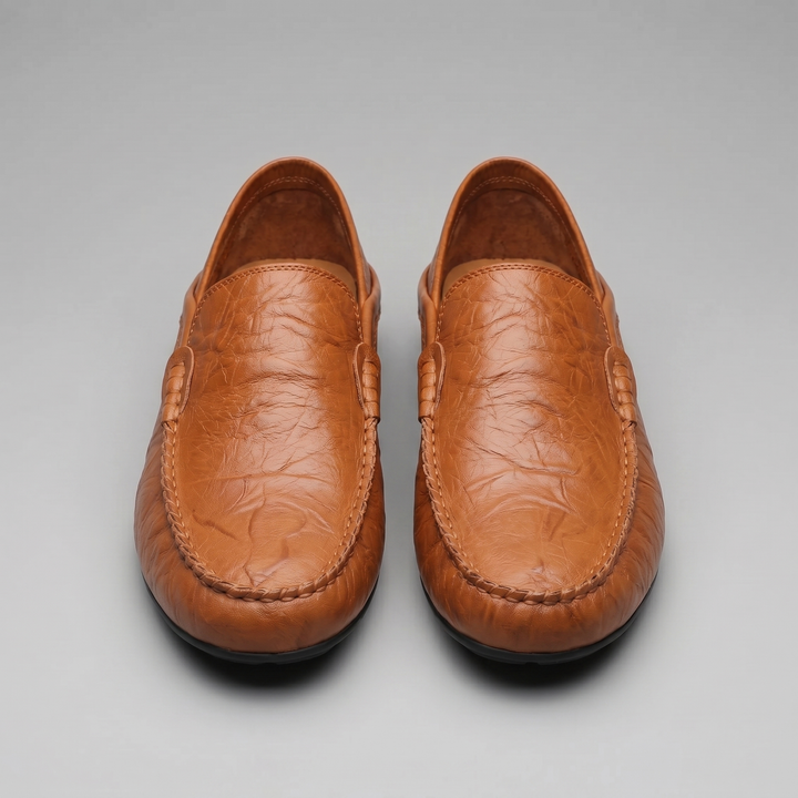 Men's Loafer – Leather Travel Shoe with Fold-Down Heel