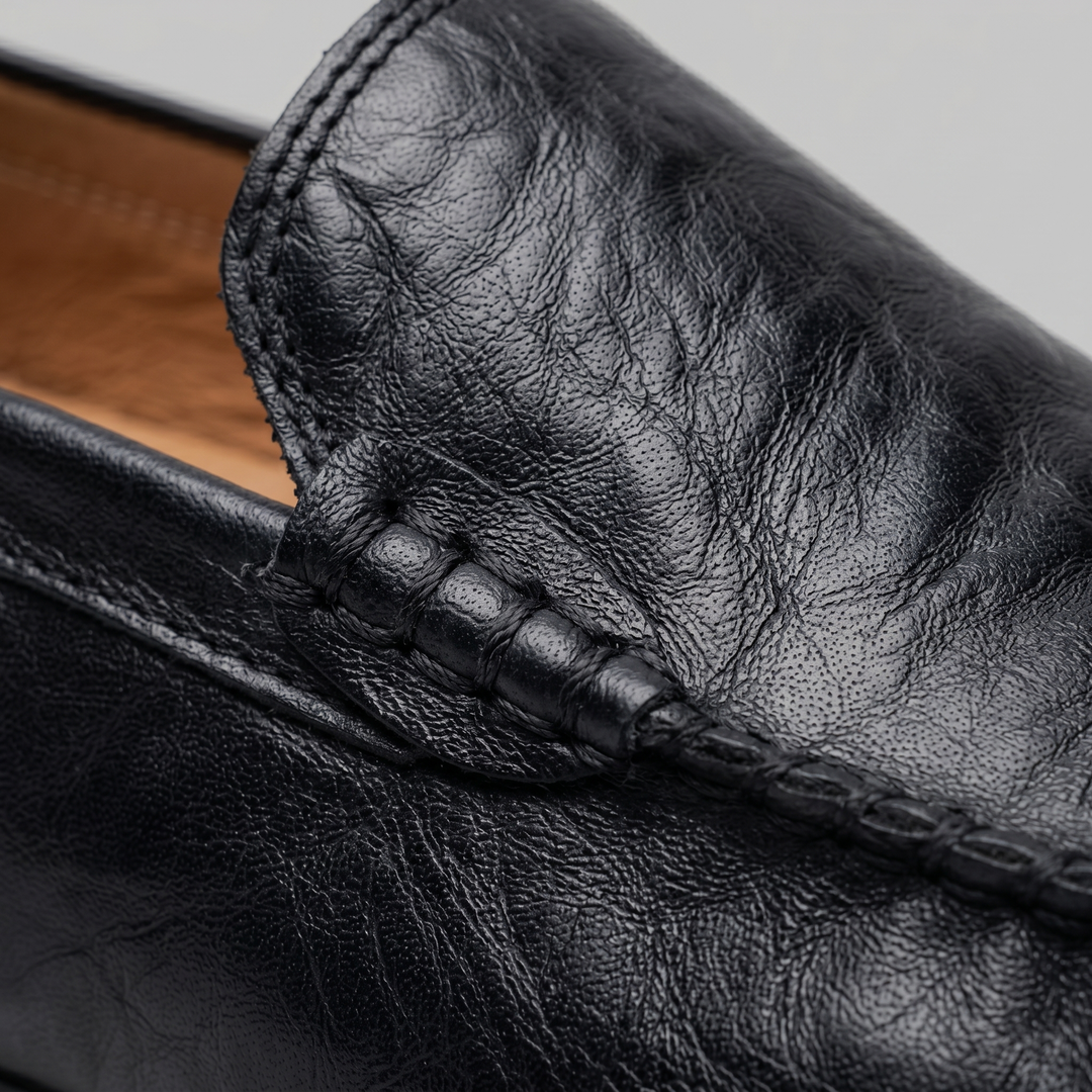 Men's Loafer – Leather Travel Shoe with Fold-Down Heel