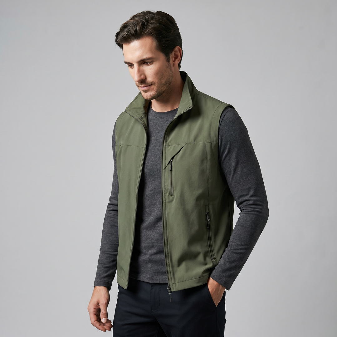 Men's Utility Vest – Lightweight Multi-Pocket Layering Gilet