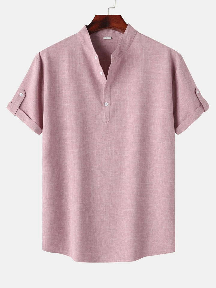 Men's Short Sleeve Henley Shirt – Relaxed Casual Fit