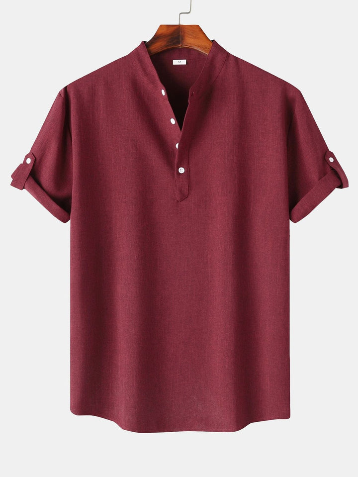Men's Short Sleeve Henley Shirt – Relaxed Casual Fit