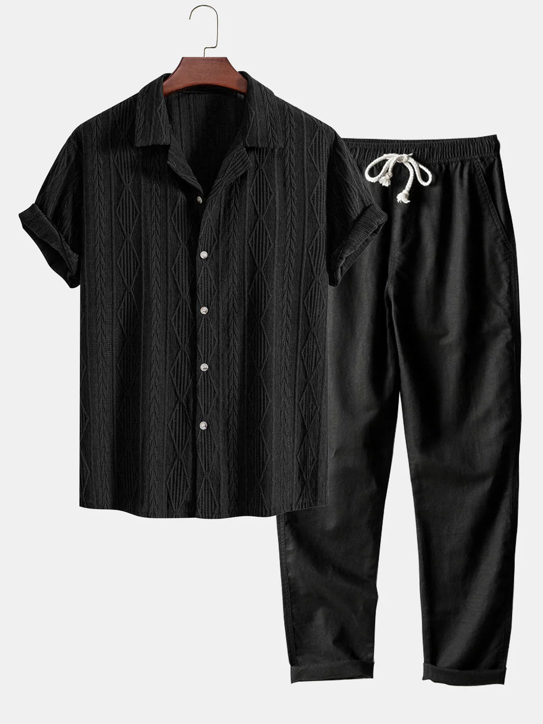 Men's Two Piece Set – Resort Shirt & Relaxed Trousers