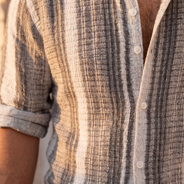 Men's Short-Sleeve Striped Shirt – Relaxed Regular Fit