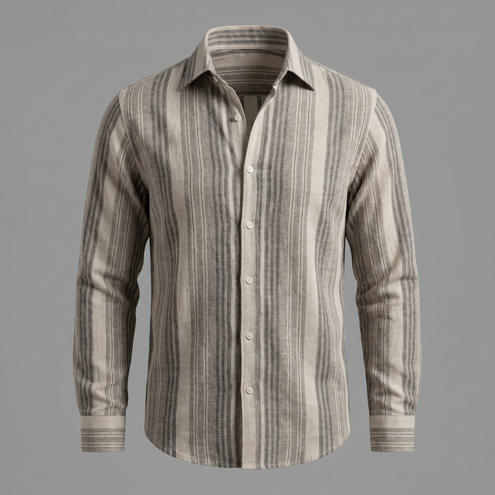 Men's Short-Sleeve Striped Shirt – Relaxed Regular Fit