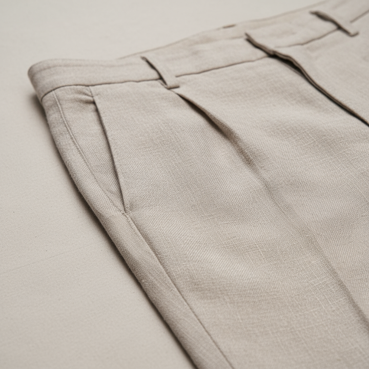 Men's Straight Leg Trousers – Classic Cotton Blend Fit