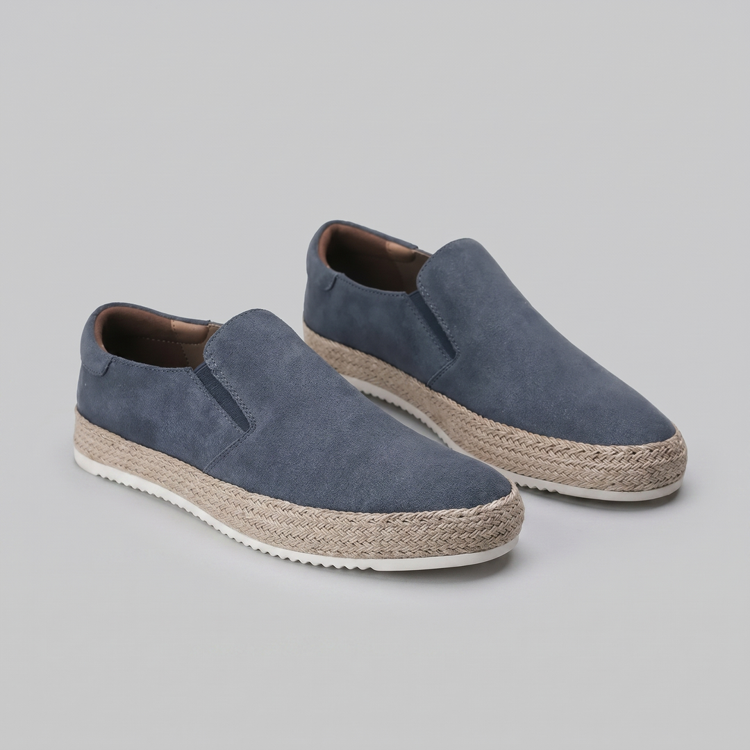 Men's Suede Slip-On Loafers – Leather Insole Comfort