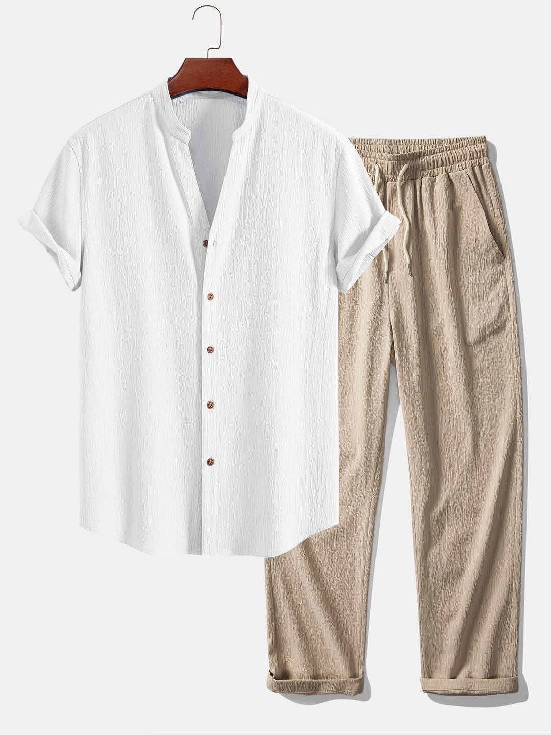 Men's Relaxed Short-Sleeve Shirt & Trouser Set – Lightweight