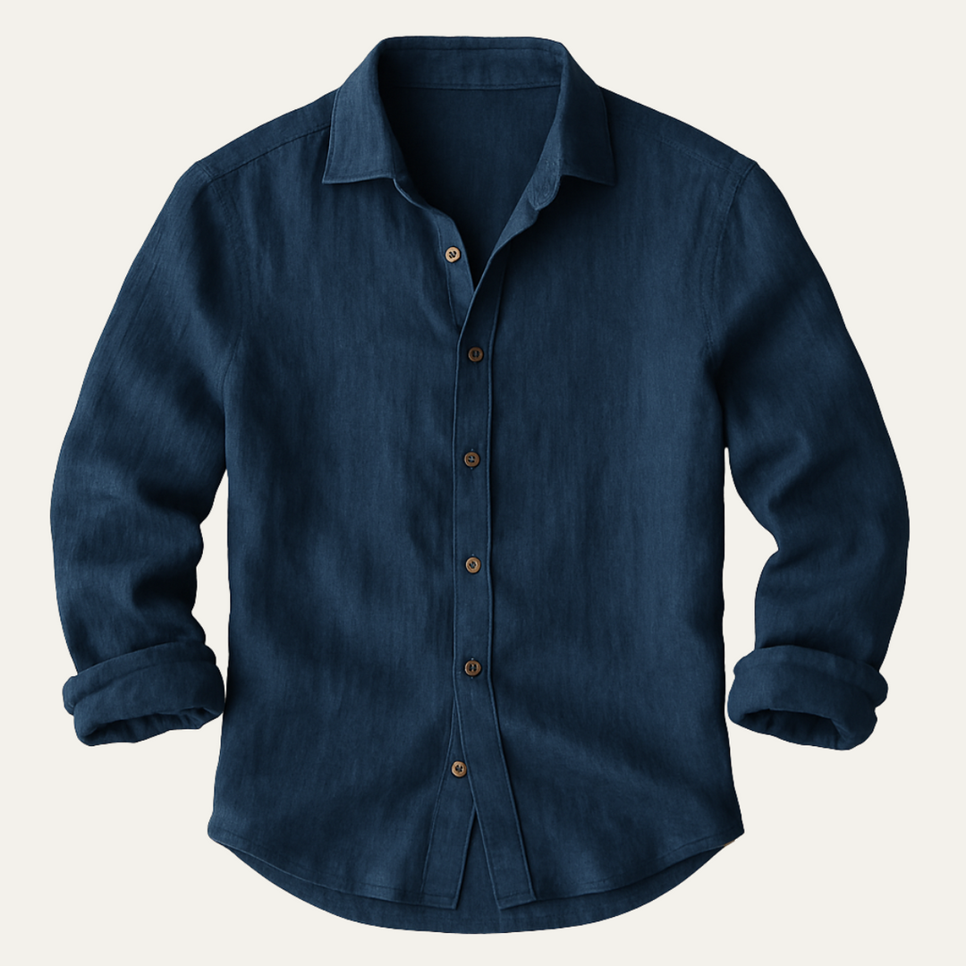 Men's Vintage Long Sleeve Shirt – Relaxed Tailored Fit