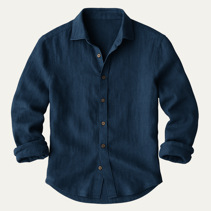 Men's Vintage Long Sleeve Shirt – Relaxed Tailored Fit