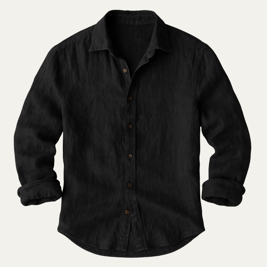 Men's Vintage Long Sleeve Shirt – Relaxed Tailored Fit