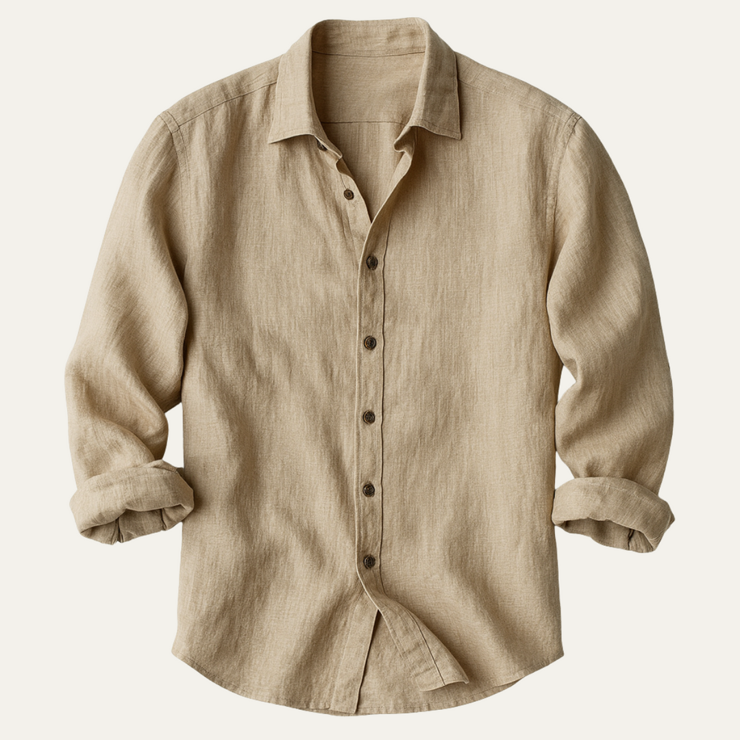 Men's Vintage Long Sleeve Shirt – Relaxed Tailored Fit