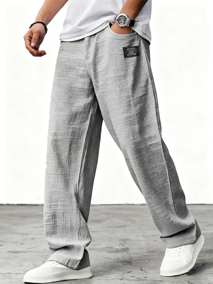 Men's Wide Leg Trousers – Relaxed Fit Lightweight Summer Pants