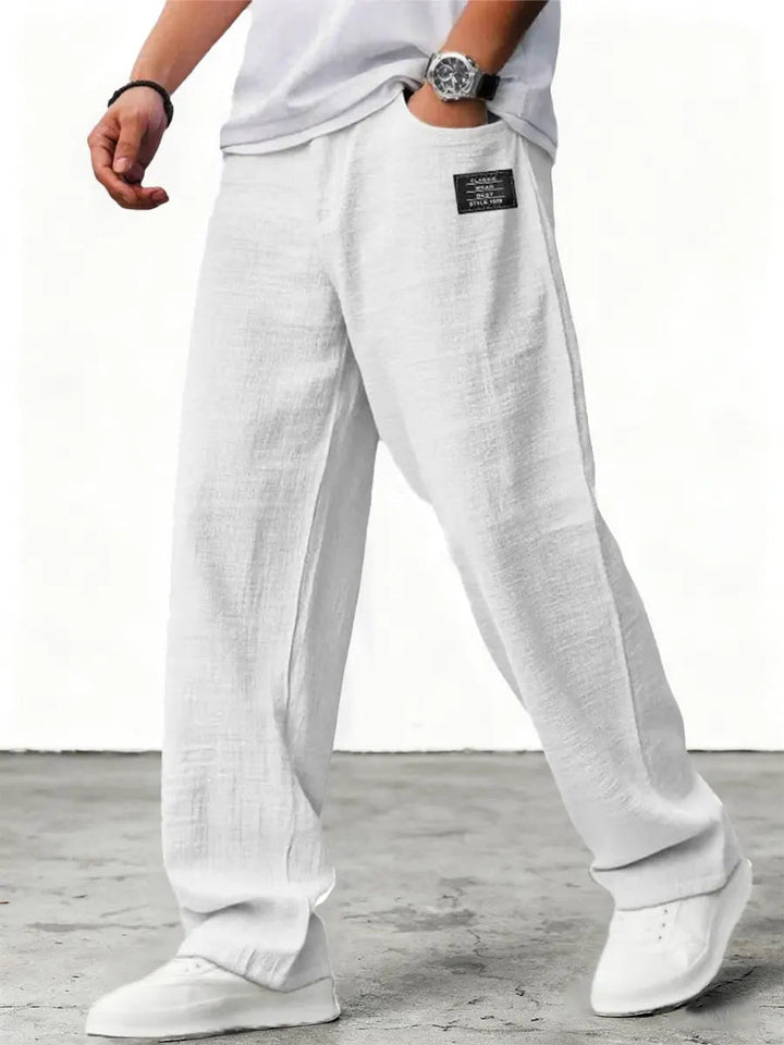 Men's Wide Leg Trousers – Relaxed Fit Lightweight Summer Pants