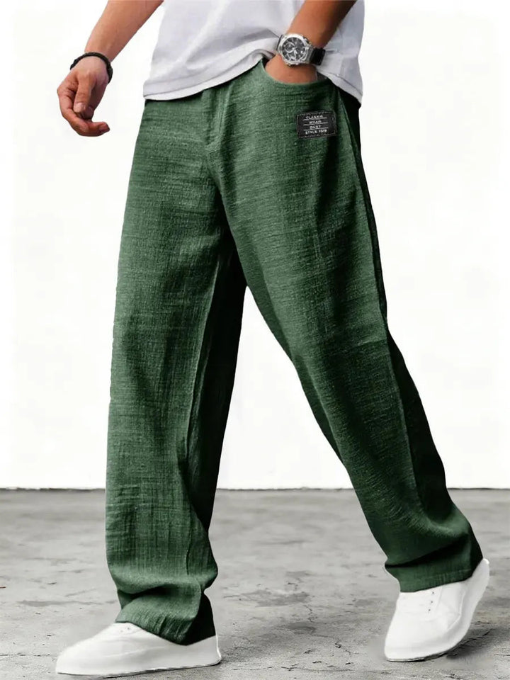 Men's Wide Leg Trousers – Relaxed Fit Lightweight Summer Pants