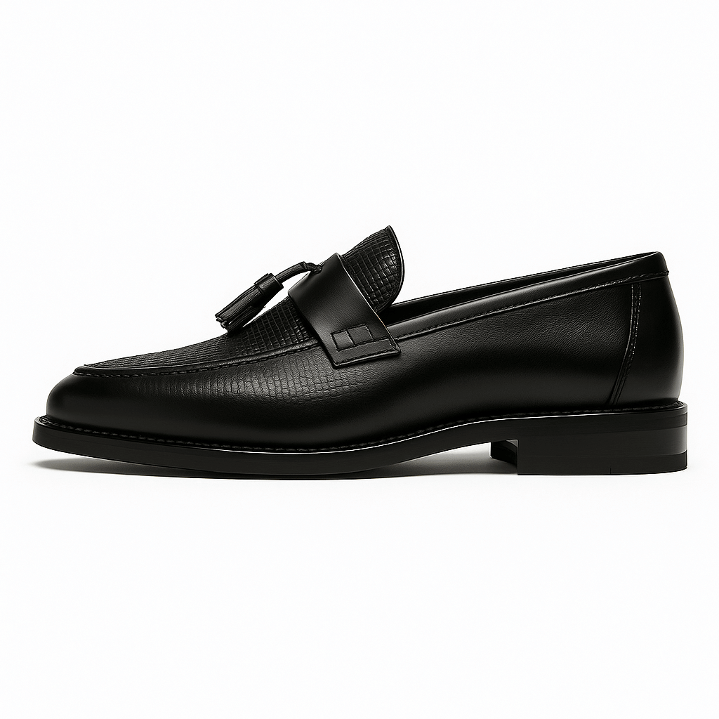 Men's Woven Tassel Loafers Slip-On – Smart Casual Formal Dress Shoe