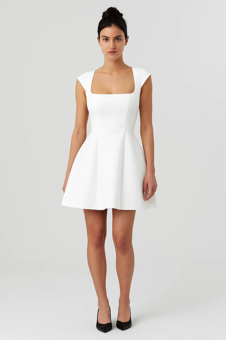 Skater Mini Dress – Flared Silhouette & Fitted Waist Women