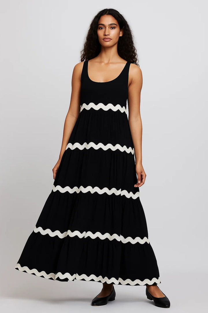 Crochet Maxi Dress – Open-Knit Bohemian Summer Style