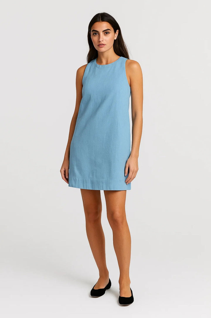 Sleeveless Mini Dress – Women's Minimalist Straight-Cut Style