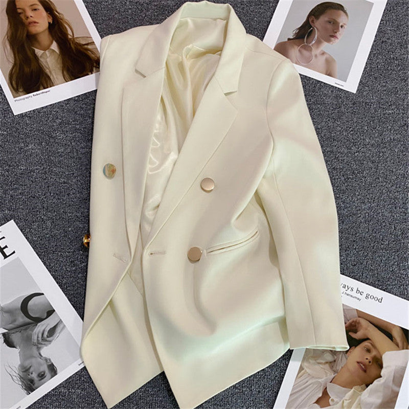Women's Blazer – Oversized Tailored Double Button Jacket