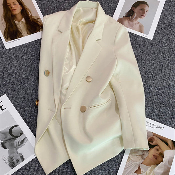 Women's Blazer – Oversized Tailored Double Button Jacket