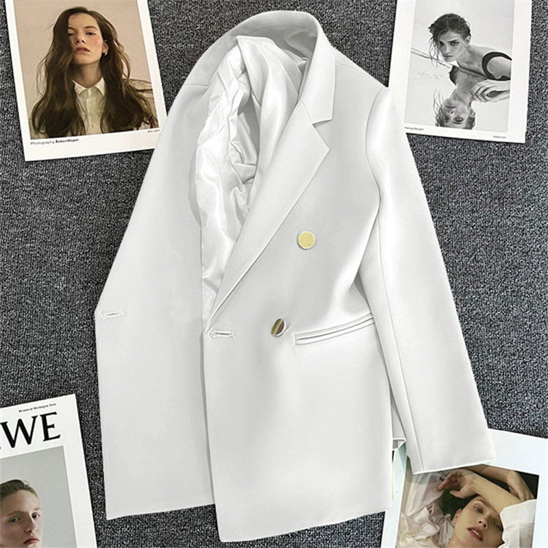 Women's Blazer – Oversized Tailored Double Button Jacket