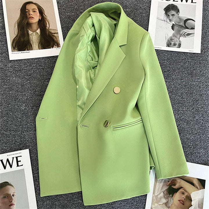 Women's Blazer – Oversized Tailored Double Button Jacket
