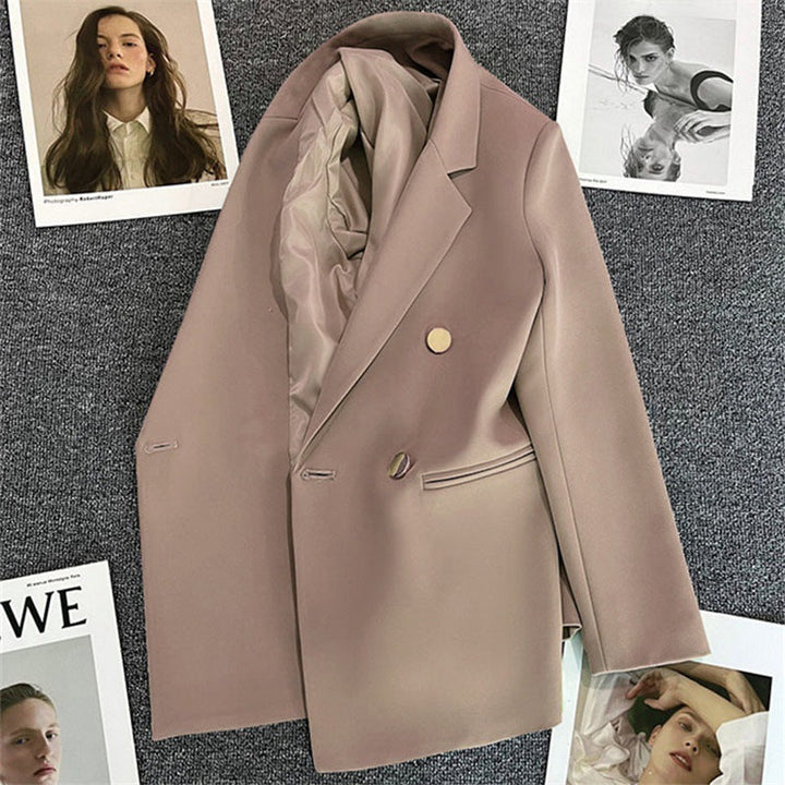 Women's Blazer – Oversized Tailored Double Button Jacket