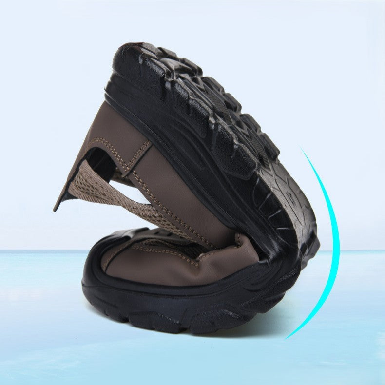 Men's Closed Toe Trekking Sandals – Breathable Mesh Grip Sole