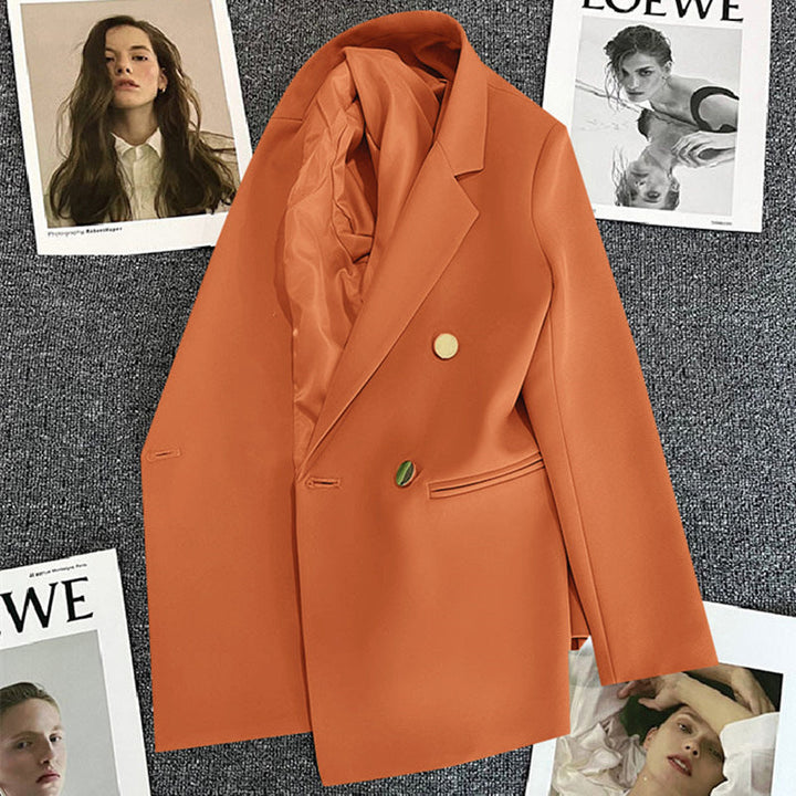 Women's Blazer – Oversized Tailored Double Button Jacket