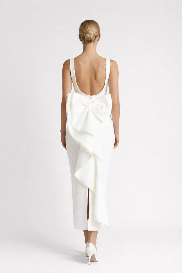 Open Back Maxi Dress – Sleeveless Fitted Silhouette