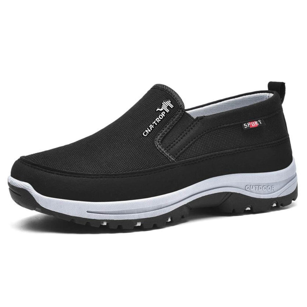 Men's Orthopedic Slip-On Walking Shoes – Mesh Upper with Cushioned Arch Support & Shock-Absorbing Sole