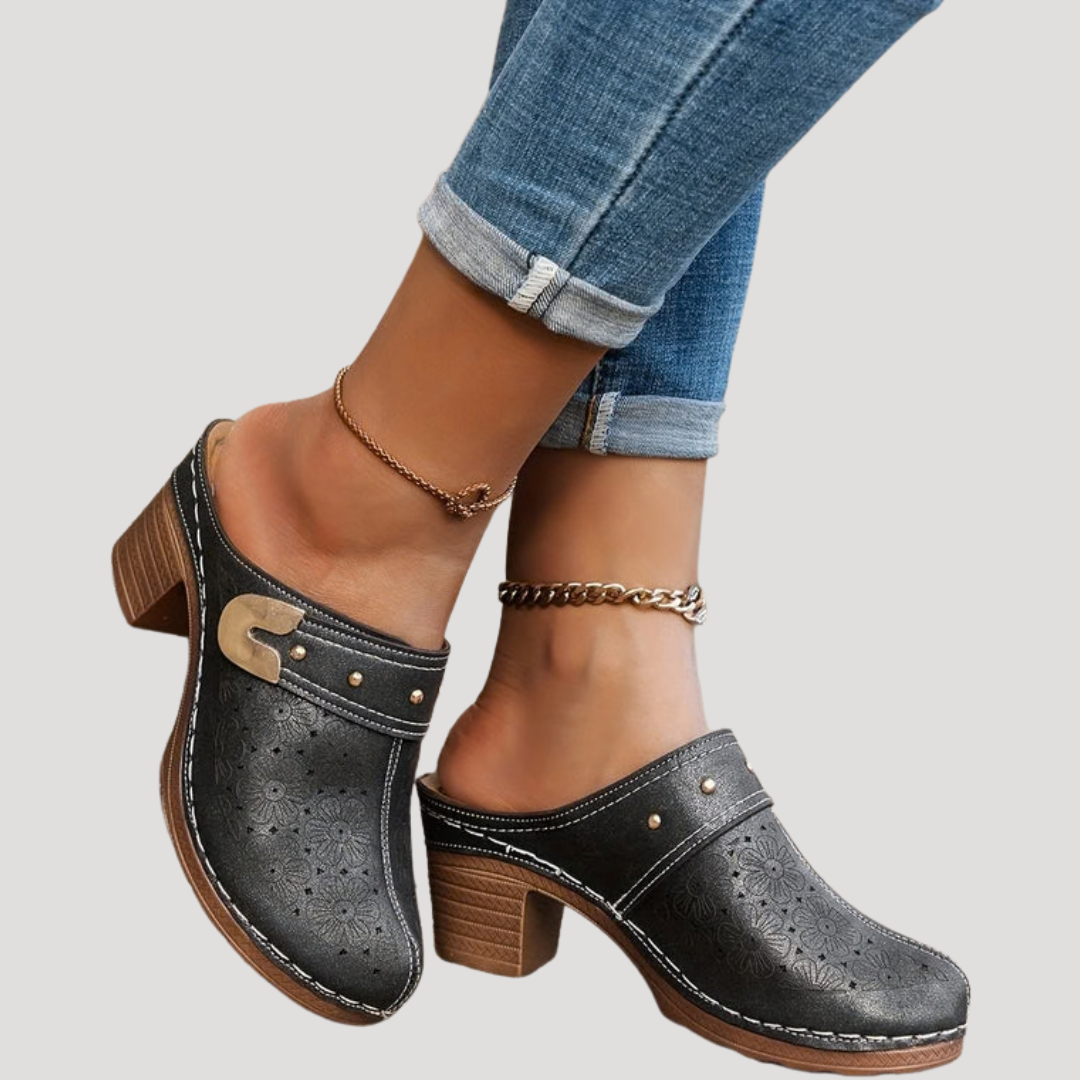 Block Heel Clog Mules for Women – Slip-On Comfort Style