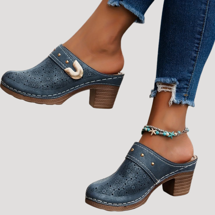 Block Heel Clog Mules for Women – Slip-On Comfort Style