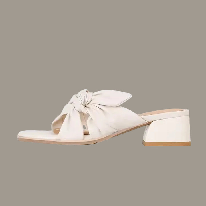 Women's Flat Slingback Sandals – Microfiber Leather Retro-Modern