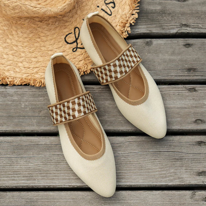 Pointed Toe Flat Loafers – Smooth Strap Silhouette